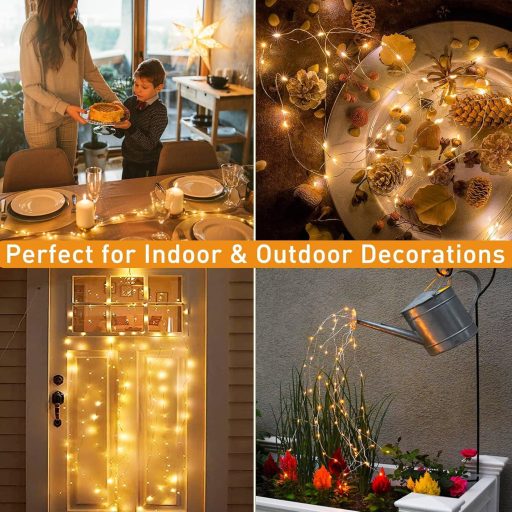 Ghirlandă luminoasă Dekofun cu 100 LED-uri, 1m, 8 moduri de iluminare, temporizator, decoratiune de exterior impermeabilă