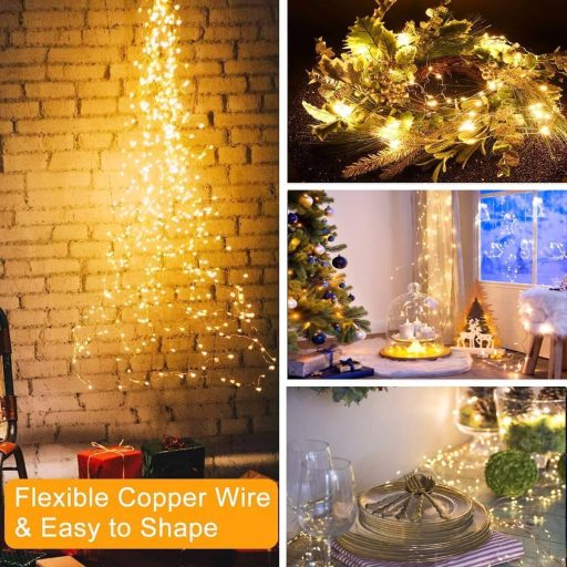 Ghirlandă luminoasă Dekofun cu 100 LED-uri, 1m, 8 moduri de iluminare, temporizator, decoratiune de exterior impermeabilă