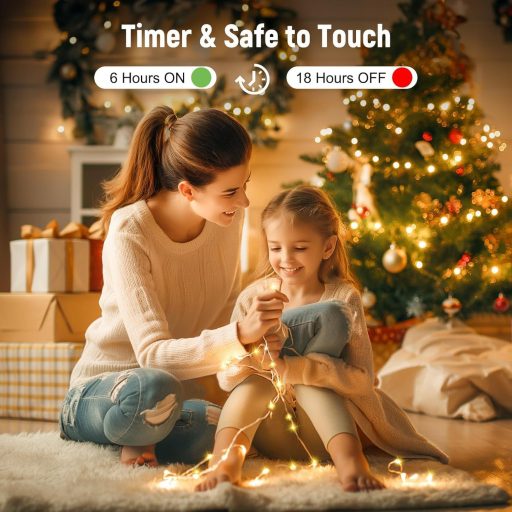 Ghirlandă luminoasă Dekofun cu 100 LED-uri, 1m, 8 moduri de iluminare, temporizator, decoratiune de exterior impermeabilă