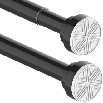   Aiitomg rozsdamentes zuhanyfüggöny rúd, fúrás nélkül, 73-145 cm, fürdőszobai sín