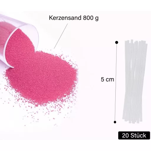 Scentoria Gyertya Homok Rózsaszín 800g DIY Gyertyakészítéshez Kanóccal