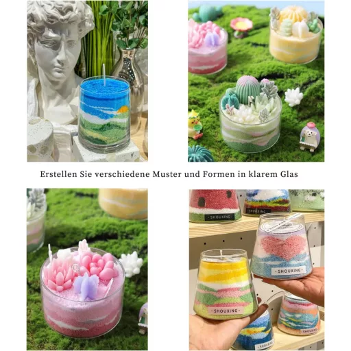 Scentoria Gyertya Homok Rózsaszín 800g DIY Gyertyakészítéshez Kanóccal