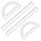 Set PEOVLVN de 4 rigle transparente de 30 cm cu raportor, set de rechizite școlare din plastic pentru elevii de școală primară