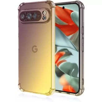  HONLEN Google Pixel 9 Pro tok Gradient Clear TPU Fekete Arany sarokvasalás