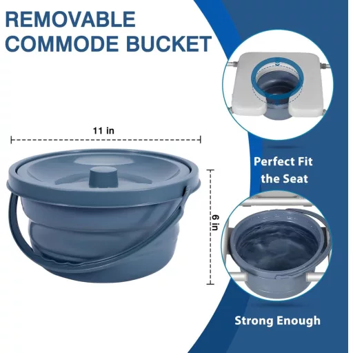 LOLLIDO Magasított WC-ülőke fogantyúval, 500 lbs, állítható magasság