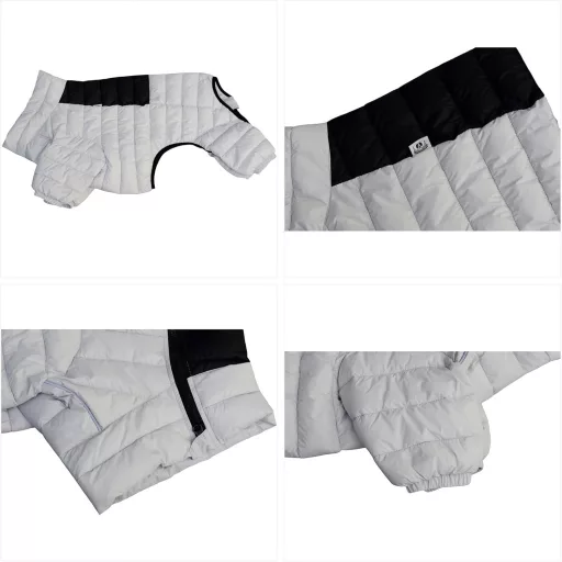 lovelonglong Haină impermeabilă pentru câini, 4XL, reflectorizantă, vestă călduroasă pentru câini mici, medii și mari.