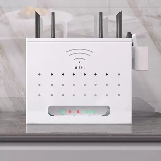 Catekro WiFi router polica biela - skladací úložný box, elegantná dekorácia do izby