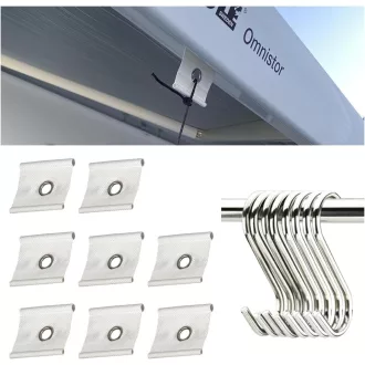   Adunsiaoto 8 db Lakóautó Sátor Kampó Fehér Csővezeték Rögzítő Karavánhoz 5-8mm