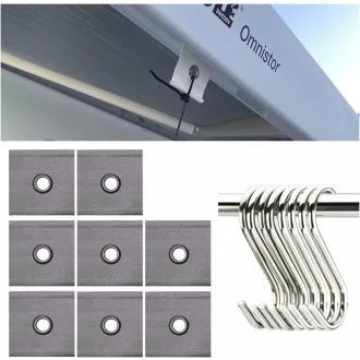   Adunsiaoto 8 darabos lakóautó napellenző horog szett, csővezetékhez, szürke-fehér, 5-8 mm