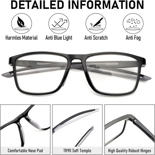 MMOWW 3 db Olvasószemüveg Férfi Női TR90 Kék Fény Szűrő +1.5 Könnyű