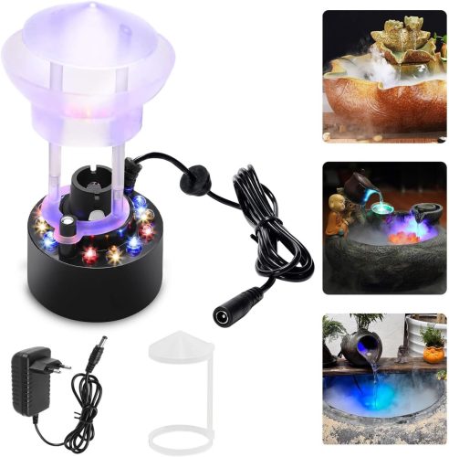 Umidificator Ultrasonic Sunshine Smile - Mini Generator de Ceață pentru Dovleac de Halloween și Cazan de Vrăjitoare, Atomizor Metalic, 120-220V