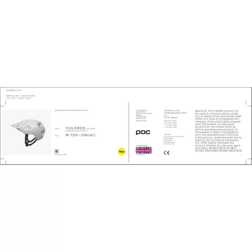 POC Cularis kerékpáros sisak MIPS védelemmel, könnyű és szellőztetett - Medium (55 - 58 inches), Hydrogen white matt