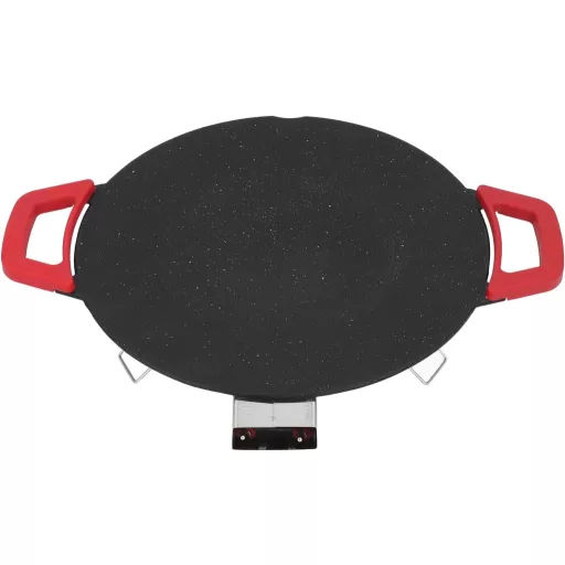 Jiawu elektromos grillsütő 30 cm kerek füles füstmentes BBQ grill serpenyő 5 fokozat