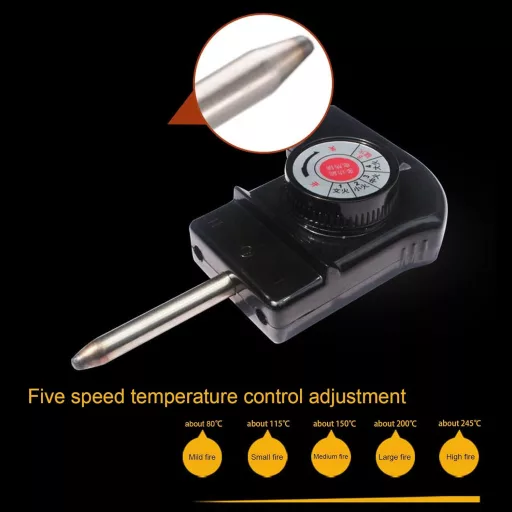 Jiawu elektromos grillsütő 30 cm kerek füles füstmentes BBQ grill serpenyő 5 fokozat