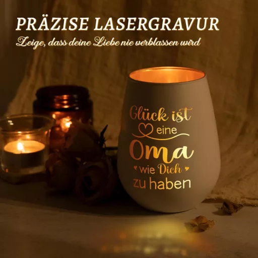 Niyewsor Teafény Tartó Nagymamának - Gravírozott Ajándék Születésnapra