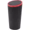 Coș de gunoi auto portabil ABSOPRO - Colector compact de deșeuri auto din plastic roșu, 8,1 cm lățime, 16 cm înălțime