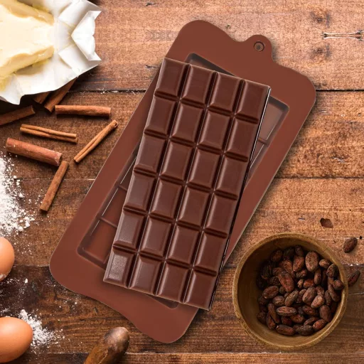 FINEASY 4 részes szilikon csokoládé forma készlet, BPA-mentes, újrahasználható