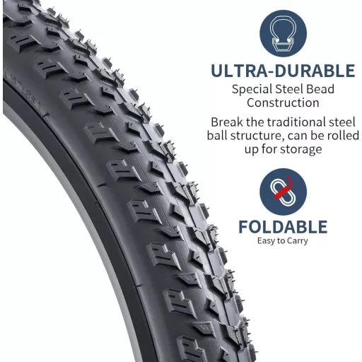 YunSCM 2 darabos összecsukható 24 hüvelykes kerékpár gumi 24x1.95 mountain bike