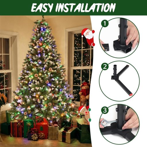 Suport pentru Brad de Crăciun DAKEPOLE, până la 30 mm diametru, Bază Stabilă Neagră pentru Trunchiul Pomului de Crăciun