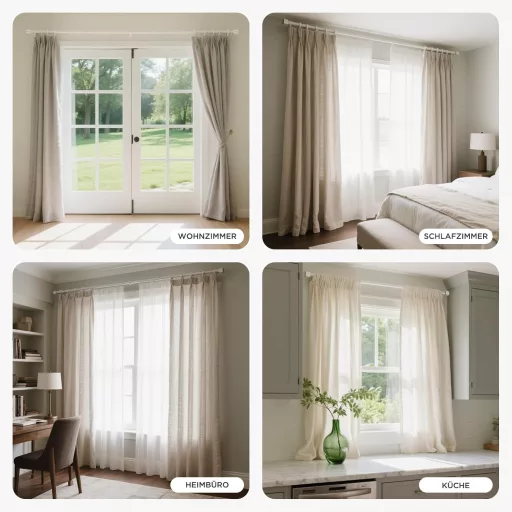 Joydeco DEY2A, galerie reglabilă albă pentru perdea, 81-198 cm, aluminiu, cu opritoare.