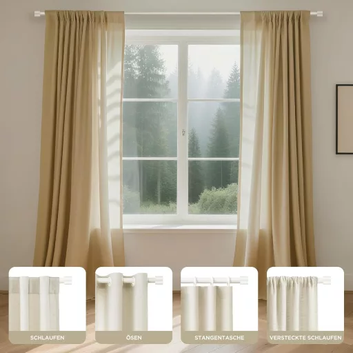 Joydeco DEY2A, galerie reglabilă albă pentru perdea, 81-198 cm, aluminiu, cu opritoare.