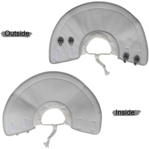 PetSmiler Macska Védőgallér - Puha Összehajtható Tölcsér, Könnyű Posztoperatív Gyógyulási Gallér Sérülések Után, Szürke XL