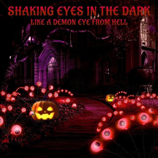 Sunshine smile Halloween napelemes kerti lámpa szett 2db LED szem dekoráció