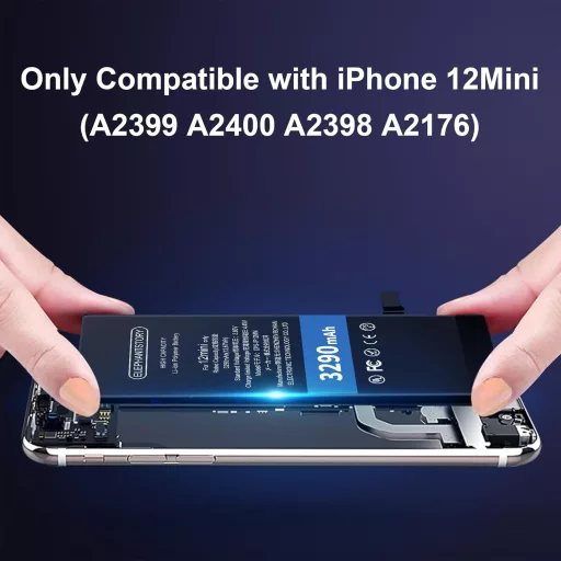 ElephantStory iPhone 12 Mini Akkumulátor 3290mAh - Nagy Kapacitású Csereakku A2399/A2400/A2398/A2176 Modellekhez Teljes Szerelőkészlettel