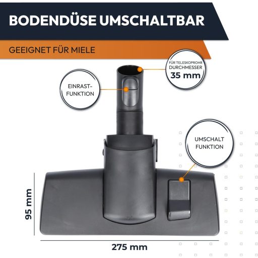 Kenekos univerzális porszívó fej Miele porszívóhoz - összes modellhez kompatibilis