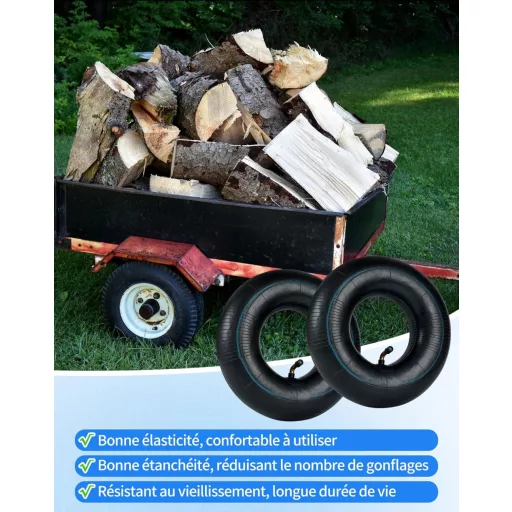 NETONDA 4.10/3.50-4 Belső Gumi Molnárkocsihoz - 2 db TR87 Szelepes Tömlő Kézikocsi Kerékhez