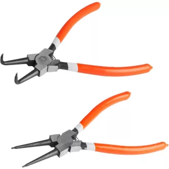   Set de clești pentru siguranțe Seeger UESDU, 2 bucăți, clește pentru siguranțe curbate și drepte.