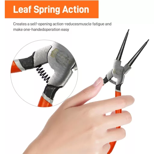 UESDU 2 darabos Seegergyűrű Fogó Szett, Hajlított és Egyenes Biztosítógyűrű Fogó