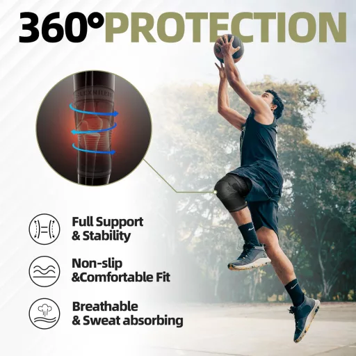 Lexniush Térdrögzítő Pár Nőknek és Férfiaknak, Állítható Kompressziós Támogatás Sérülésekhez