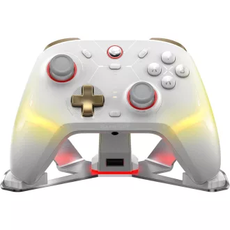   Herný ovládač GameSir Cyclone 2 na PC s páčkami Mag-Res TMR, 1000 Hz, RGB LED a bielou nabíjacou stanicou