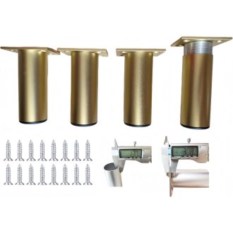   PUTOAHAO nastaviteľné nábytkové nožičky, 4 kusy, hliník, priemer 38 mm, nastaviteľná výška 0-15 mm