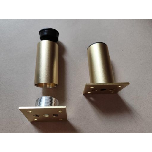 PUTOAHAO 4 darabos állítható bútor láb, alumínium, 38 mm átmérő, magasság állítható 0-15 mm