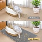 Mucek Macska Alom Alátét Szőnyeg 90x60 cm - Dupla Rétegű Vízálló Méhsejt Mintás Macskaalom Felfogó Szürke