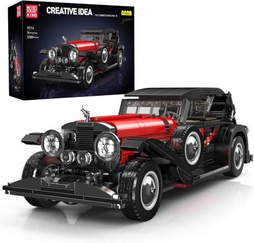 Mould King 10114 Klasszikus Sportautó Építőkészlet - 1308 db-os Kreatív Modell Gyűjtőknek, Piros Vintage Autó, 14+ Éves Gyerekeknek és Felnő
