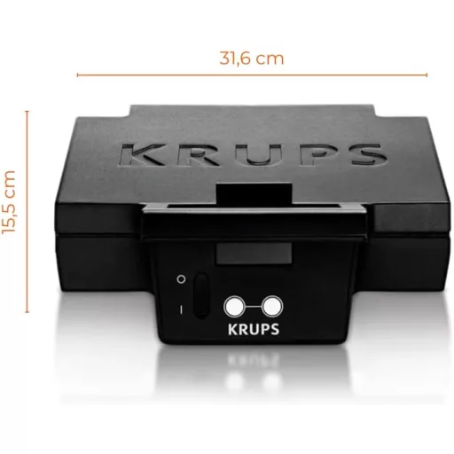 KRUPS FDK461 szendvicssütő kerámia bevonattal 850W fekete