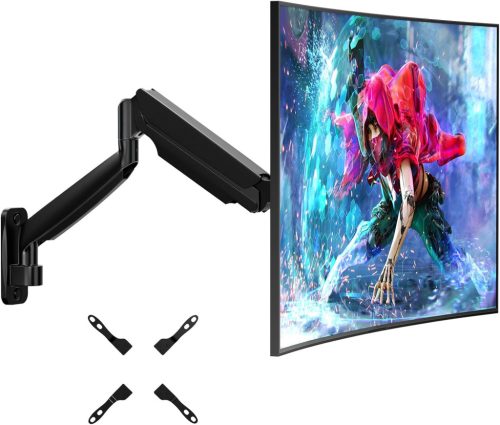 Putilsen Mount Monitortartó Fali Konzol 17-45" Képernyőkhöz - Állítható Magasságú Kar TV és PC Monitor Rögzítéséhez, 15kg Teherbírás, VESA 7
