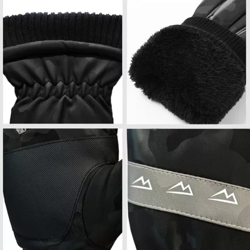 seenlast Vízálló Téli Kesztyű Érintőképernyős Funkcióval - Unisex Polészter Síkesztyű Bélelt, Szélálló Kivitel Túrázáshoz, Kerékpározáshoz