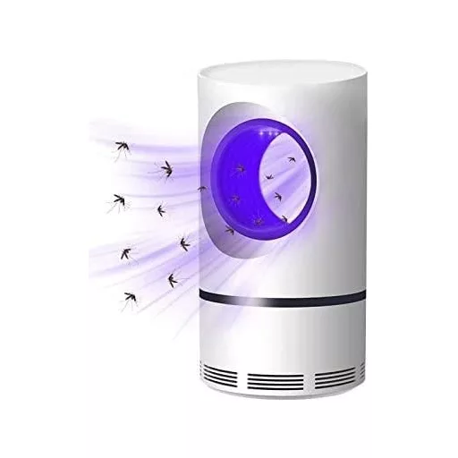 GOUSHY Profesionálna UV lampa proti komárom - Elektrický lapač hmyzu do domu a záhrady, prenosný USB odpudzovač komárov biely, do interiéru