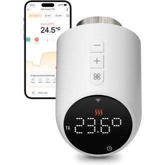   BEOK CONTROLS WiFi Radiátorový Termostat TRV-705 Inteligentný Regulátor Kúrenia Digitálny Regulátor Kompatibilný s Tuya App Google Alexa