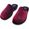 JOMIX női papucs sarokkal, téli kényelmes nyomott mintás papucs, fukszia, 5-ös méret