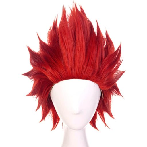 YEESHEDO Anime Cosplay Perucă Roșie Unisex Scurtă Sintetică Kirishima Eijiro Costum Petrecere Carnaval