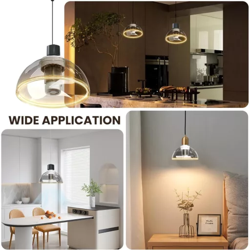 ZOTOYI E27 LED mennyezeti lámpa ventilátor távirányítóval, 1700 lm