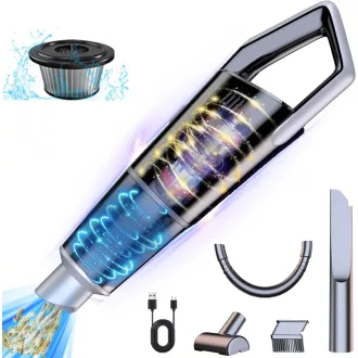   Mini Aspirator Portabil Civetes Negru - Dispozitiv de Curățare Compact