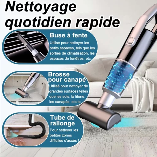 Mini Aspirator Portabil Civetes Negru - Dispozitiv de Curățare Compact