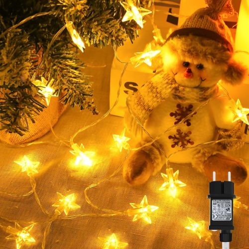 cshare Csillag Fényfüzér 15m - 100 LED Kültéri Világítás 8 Programmal, Időzítővel, IP65 Vízálló Dekoráció Karácsonyra, Kertbe, Beltérre, Mel