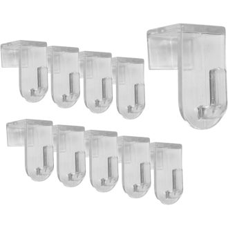   De-Plastik Átlátszó Ablakakasztó Szett - 10 db Műanyag Dekorációs Kampó Ablakokhoz, Ajtókhoz, 17 mm-ig, Fúrás Nélkül